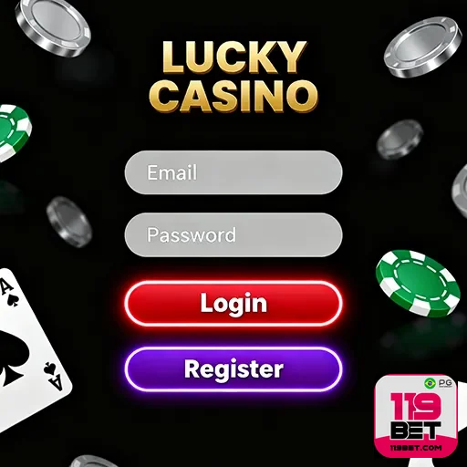 Imagem de tela de login no celular com botão de acesso ao cassino