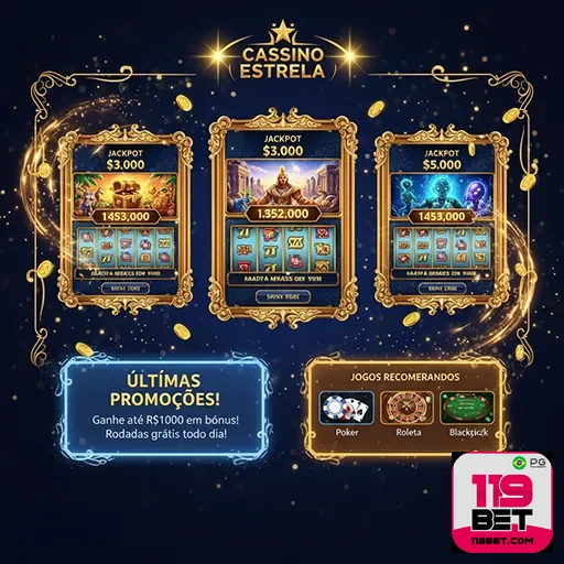 Imagem do site 119bet com destaque para apostas esportivas na página inicial