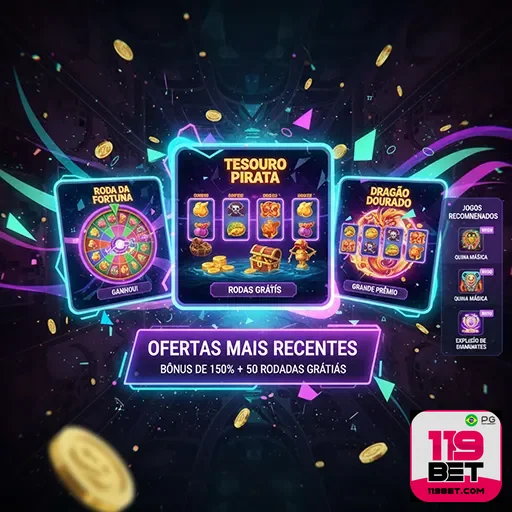 Imagem promocional da 119bet na página inicial, destacando opções de apostas e o site confiável 119bet.